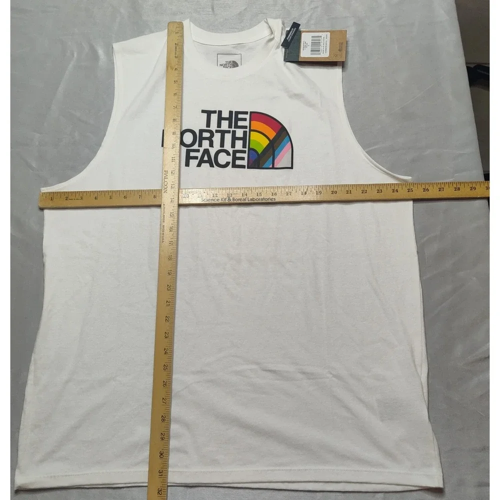 NORTH FACE PRIDE Men‎ XL White Sleeveless Tank Top  NEW